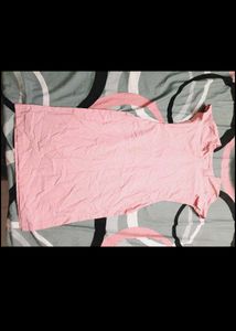 Pink Printed Kurta with Plain Pin