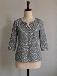 Grey y2k short kurti