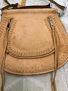 Tan Leather Crossbody Bag