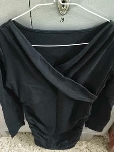 Chic Black Ruched Long Sleeve Dress