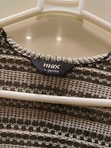 Sheer Striped Open-Front shrug in S