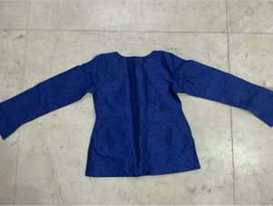Royal Blue Silk Blend Kurti | Full Sleeves