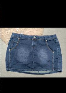 Classic Blue Denim Mini Skirt