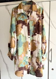 Printed Shirt Dress