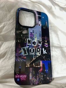 iPhone Case Duo: Neon Pink &amp; NYC Collage