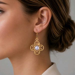 real Pearl Drop Earrings