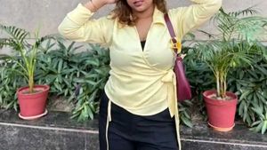 Chic Yellow Wrap Top