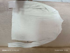 white high neck Sweater