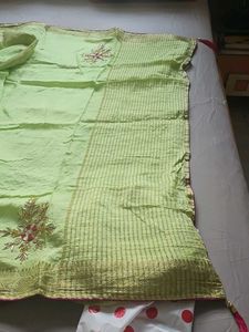 Lime Green Ethnic saree