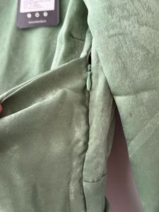 Sage Green Satin Midi Dress
