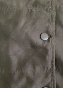 Brown Suede Jacket with Chain Print Lining