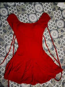 Chic Red Backless Mini Dress
