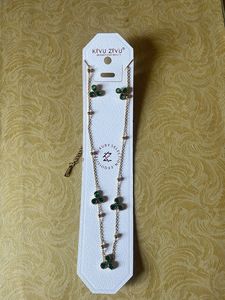 Elegant Clover Necklace & Earring Set
