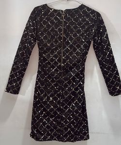 Sparkly Black Sequin Dress