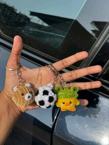 Cute Plush Keychains Set