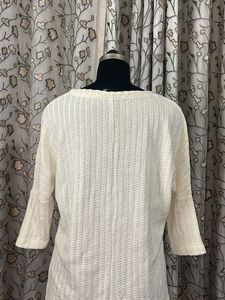 Cream Knit Sweater Top