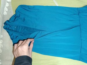 Teal Blue Flowy Jumpsuit