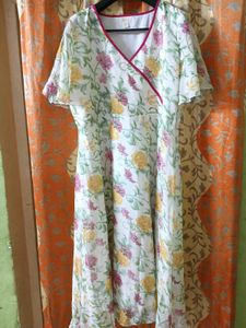 Floral Print Wrap Dress