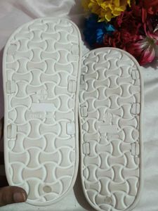 Cute Floral Print White Slides Sandals