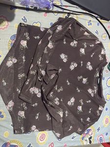 Sheer Floral Long Sleeve Top