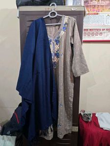 Kurta with free black woolen check