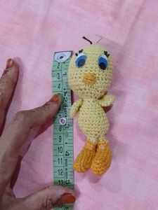 Crocheted Tweety Bird Amigurumi Toy