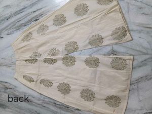 Cream Ethnic Palazzo Pants