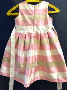 Elegant Pink &amp; Gold Girls Dress 3-4 years