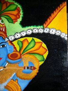 Lord Krishna Acrylic Painting