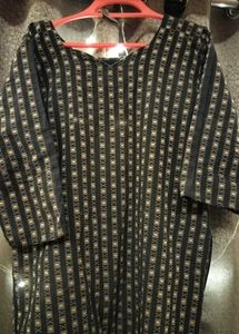 Cotton kurta with Crepe Salwar set