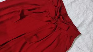 Women's Red Wide Leg Palazzo Pants