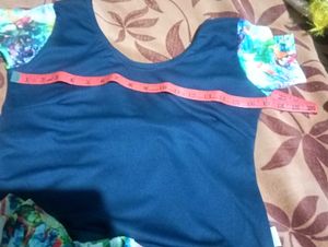 Women's Blue Floral Swimsuit
