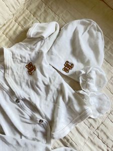 Baby White Bear Outfit Set