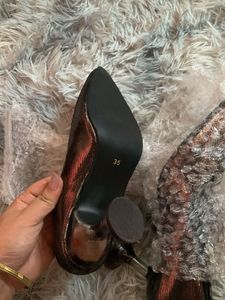 Elegant Metallic Stiletto Heels