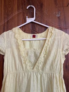 Chic Yellow Tiered Dress