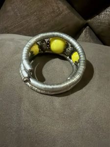Vibrant Yellow Beaded Bracelet