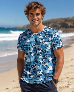 Moda Rapido Blue Camo Tee Loose fit