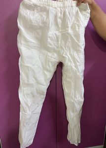 Comfortable White Ethnic Pants