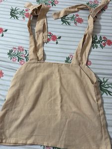Chic Beige Pinafore Top