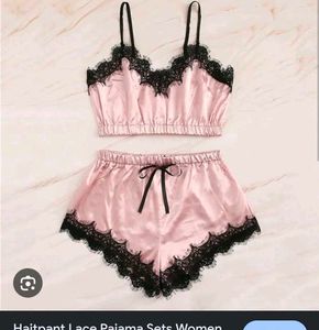 Satin Lace Pajama Set