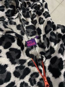 Cozy Leopard Print Hooded Onesie