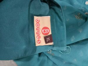 Elegant Teal Bell Sleeve Kurti