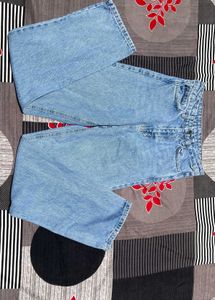 men's denim wide leg jeans