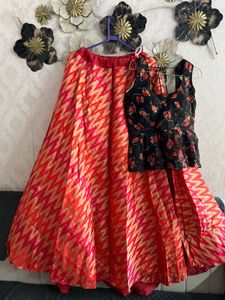 Stunning Red &amp; Pink Lehenga Choli Set
