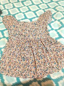 Floral Smocked Off-Shoulder Top