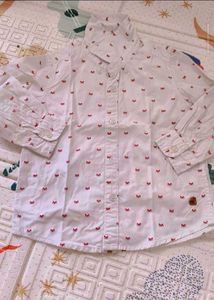 boy Fox Print Button-Down Shirt