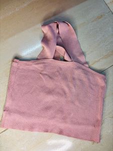 Chic Pink Halter Neck Crop Top🎀💕