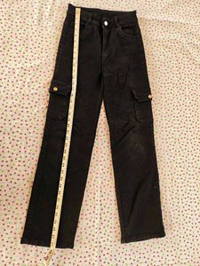 Black Cargo Jeans