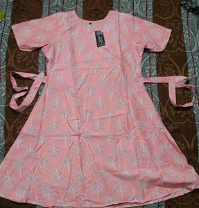 Pink Tree Print Kurta