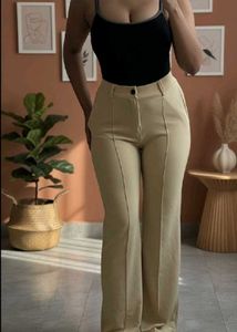 New Women's Beige Trousers Pants